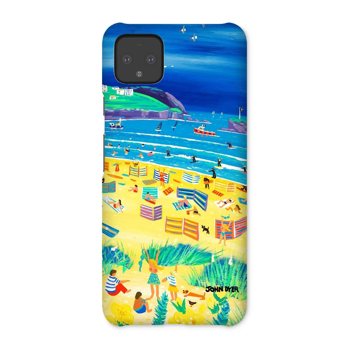Snap Art Phone Case. Perranporth Beach. Artist John Dyer. Cornwall Art Gallery John Dyer