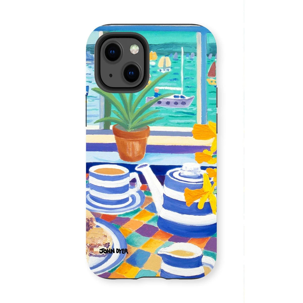 Tough Art Phone Case. Cornishware. Artist John Dyer. Cornwall Art Gallery John Dyer