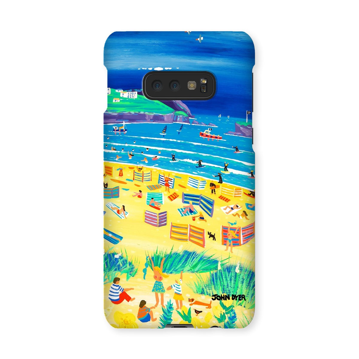 Snap Art Phone Case. Perranporth Beach. Artist John Dyer. Cornwall Art Gallery