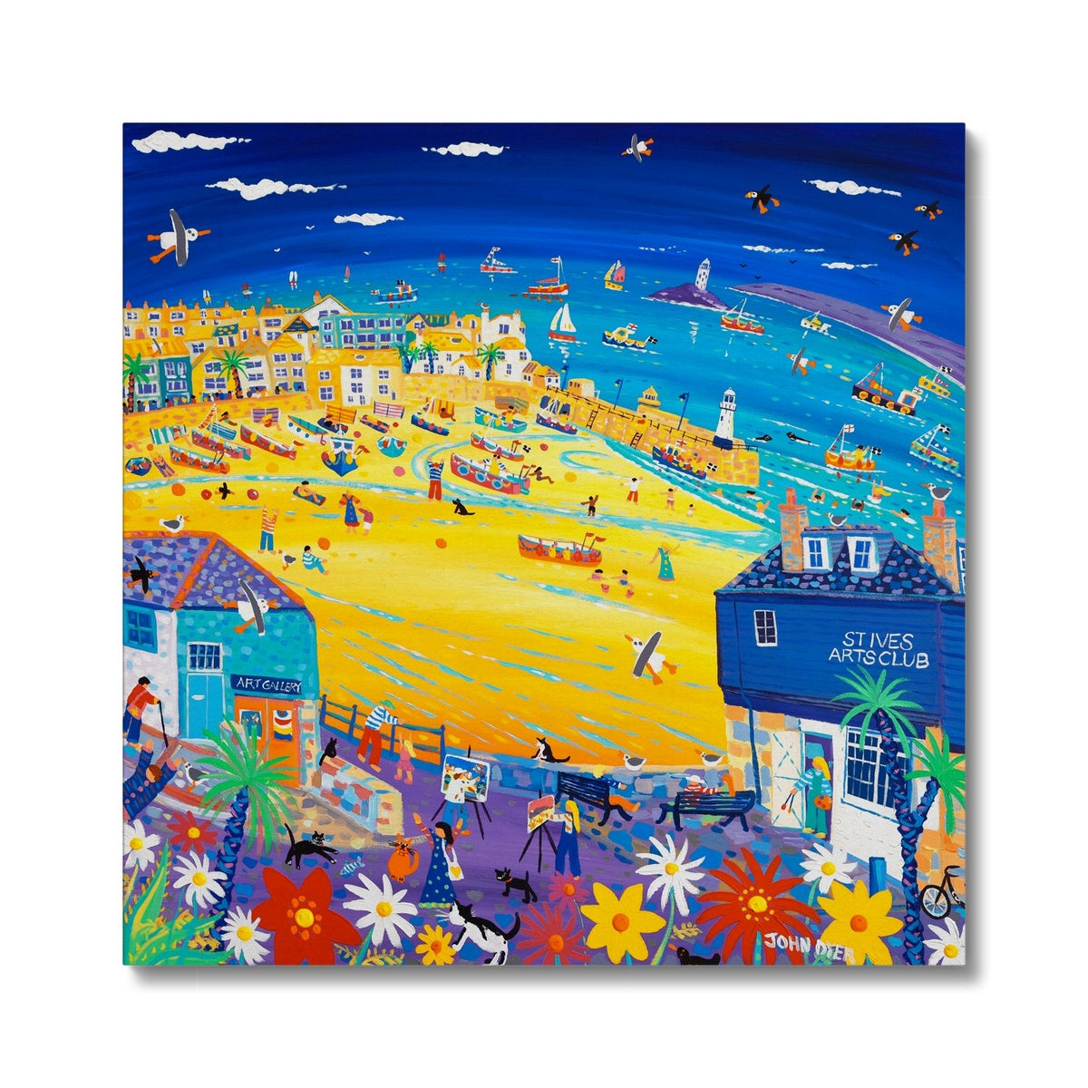'Arty St Ives', Canvas Art Print by John Dyer