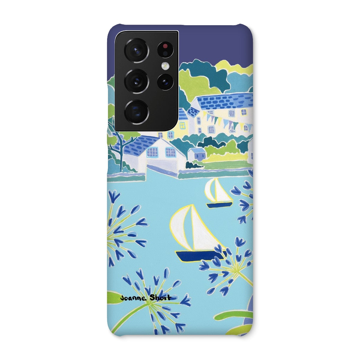 Snap Art Phone Case. Helford River & Village. Artist Joanne Short. Cornwall Art Gallery