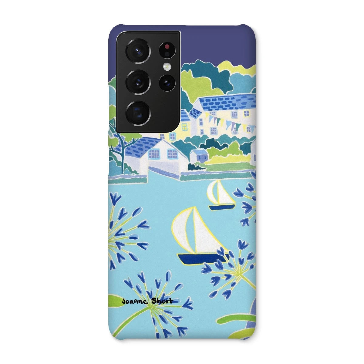 Snap Art Phone Case. Helford River & Village. Artist Joanne Short. Cornwall Art Gallery Joanne Short