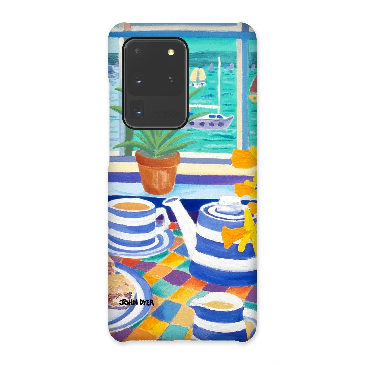 Snap Art Phone Case. Cornishware. Artist John Dyer. Cornwall Art Gallery John Dyer