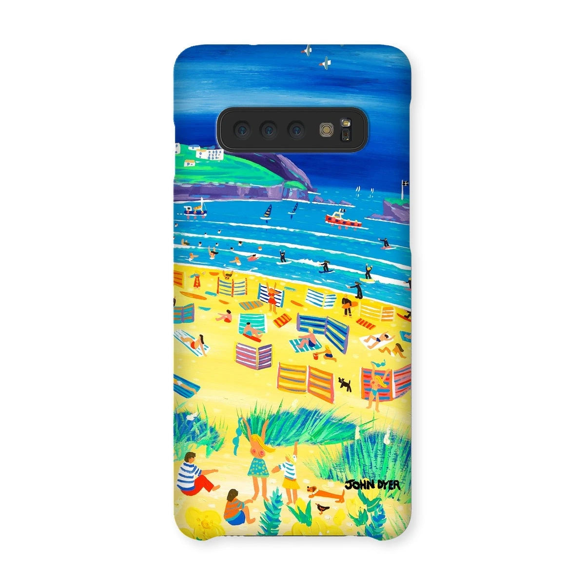 Snap Art Phone Case. Perranporth Beach. Artist John Dyer. Cornwall Art Gallery John Dyer
