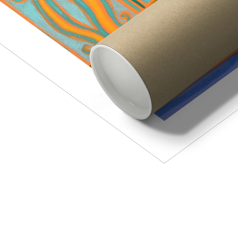 Joanne Short Fine Art Open Edition Coastal Garden Cornish Art Print 'Summer Blooms, St Michael's Mount'. Cornwall Art Gallery