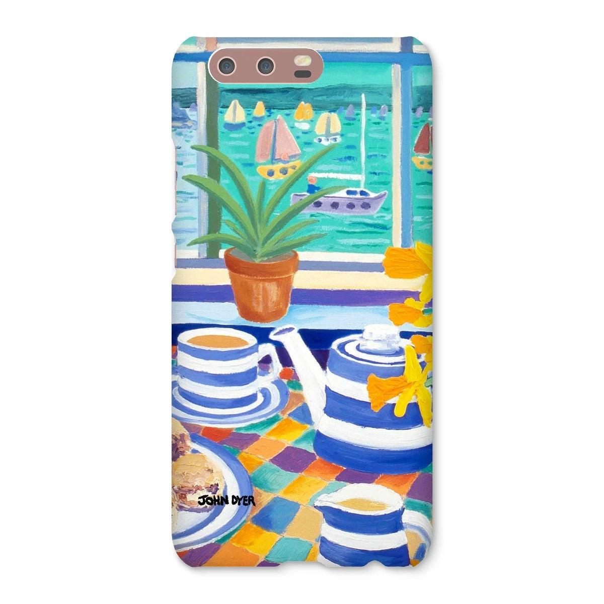 Snap Art Phone Case. Cornishware. Artist John Dyer. Cornwall Art Gallery John Dyer