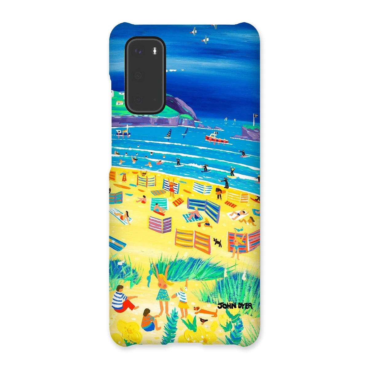 Snap Art Phone Case. Perranporth Beach. Artist John Dyer. Cornwall Art Gallery John Dyer
