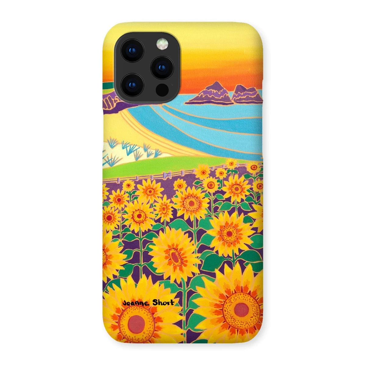 Snap Art Phone Case. Sunflowers, Holywell Bay. Artist Joanne Short. Cornwall Art Gallery Joanne Short