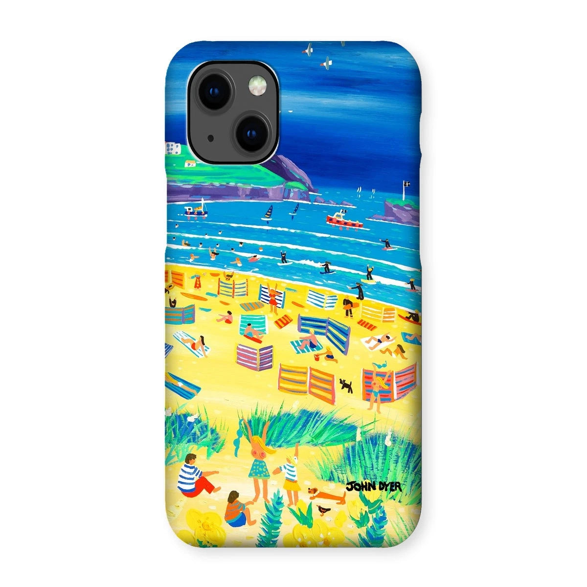 Snap Art Phone Case. Perranporth Beach. Artist John Dyer. Cornwall Art Gallery John Dyer