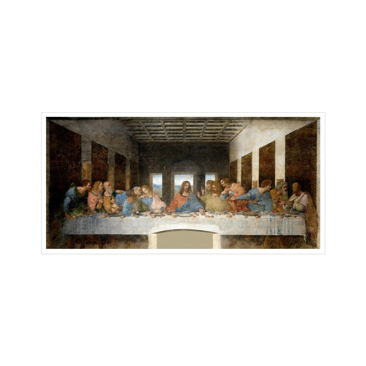 'The Last Supper', by Leonardo Da Vinci . Open Edition Fine Art Print. Art Gallery Historic Art Leonardo Da Vinci