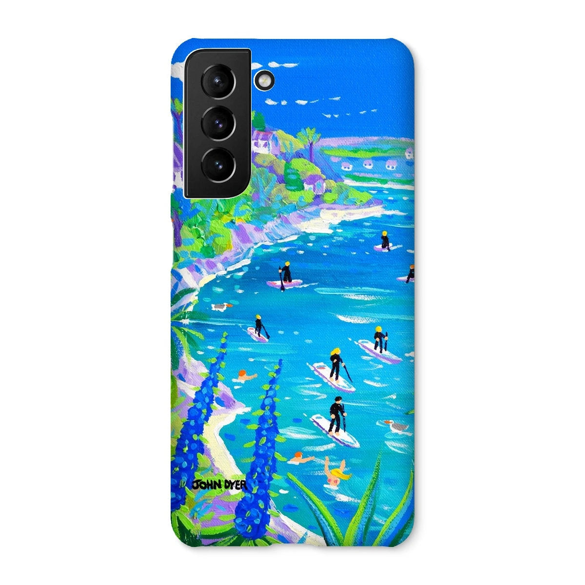 Snap Art Phone Case. SUP Paddleboarding, Gannel Estuary, Newquay. Artist John Dyer. Cornwall Art Gallery John Dyer