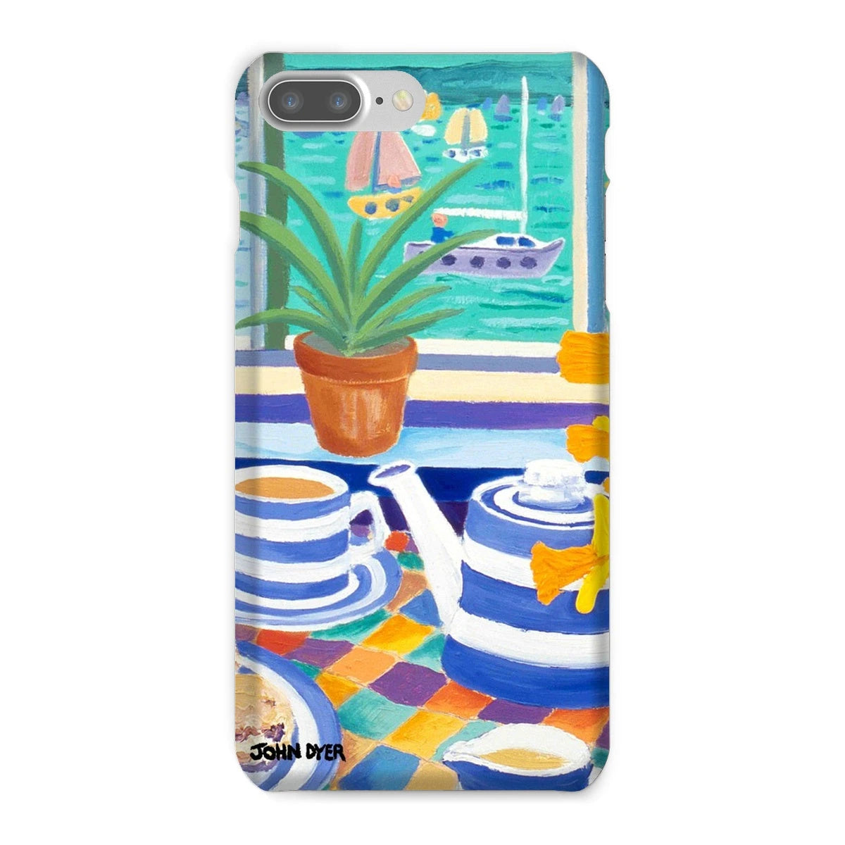 Snap Art Phone Case. Cornishware. Artist John Dyer. Cornwall Art Gallery John Dyer