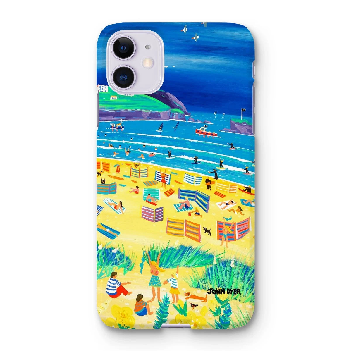 Snap Art Phone Case. Perranporth Beach. Artist John Dyer. Cornwall Art Gallery John Dyer