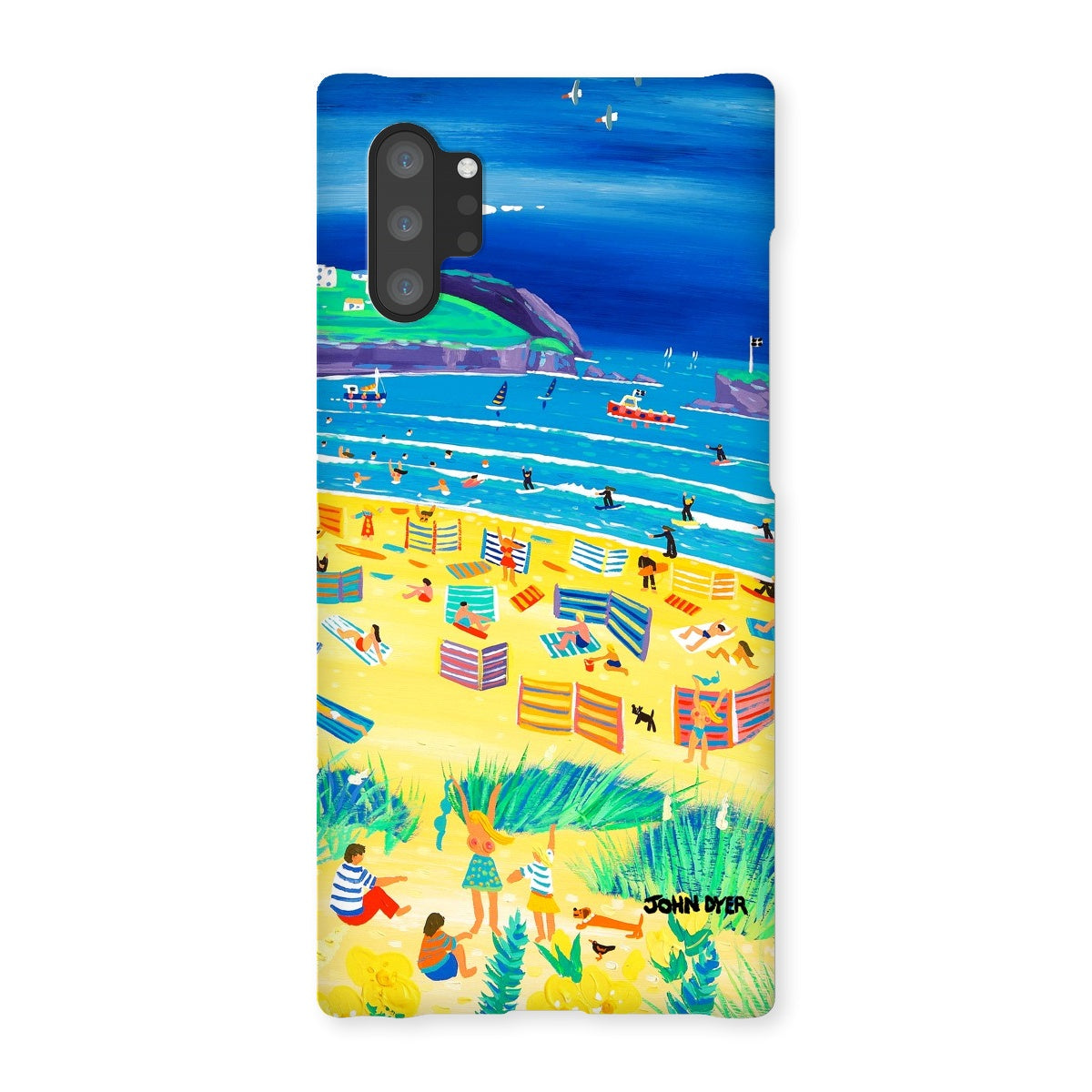 Snap Art Phone Case. Perranporth Beach. Artist John Dyer. Cornwall Art Gallery