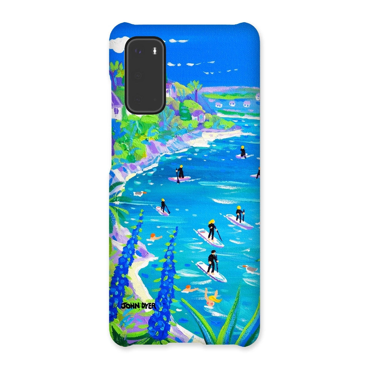 Snap Art Phone Case. SUP Paddleboarding, Gannel Estuary, Newquay. Artist John Dyer. Cornwall Art Gallery John Dyer