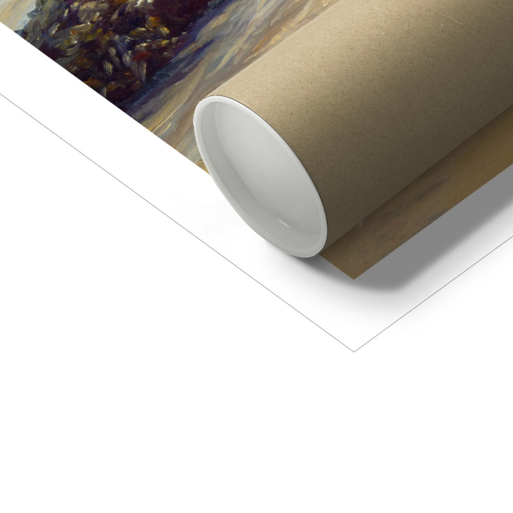 Ted Dyer Fine Art Print. Open Edition Cornish Art Print. 'A Cornish Summer, Gwithian'. Cornwall Art Gallery