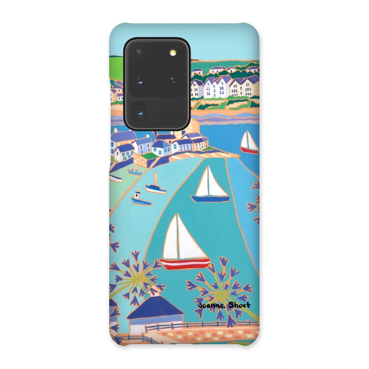 Snap Art Phone Case. Polruan & Fowey River. Artist Joanne Short. Cornwall Art Gallery