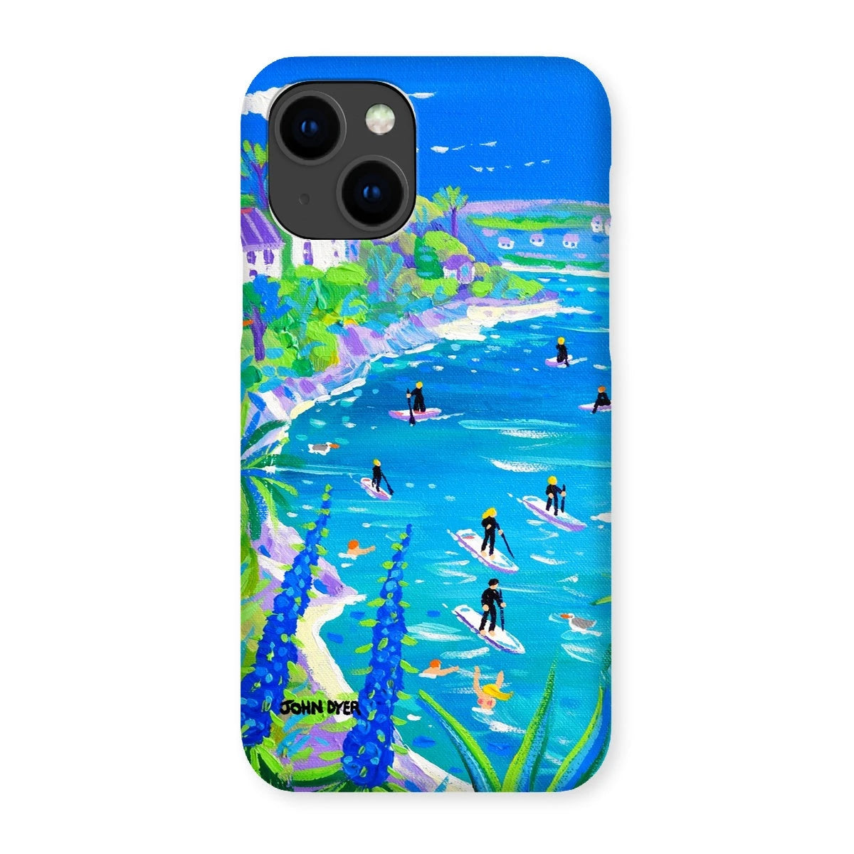 Snap Art Phone Case. SUP Paddleboarding, Gannel Estuary, Newquay. Artist John Dyer. Cornwall Art Gallery John Dyer