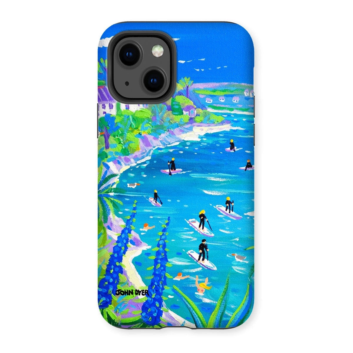Tough Art Phone Case. SUP Paddleboarding, Gannel Estuary, Newquay. Artist John Dyer. Cornwall Art Gallery John Dyer