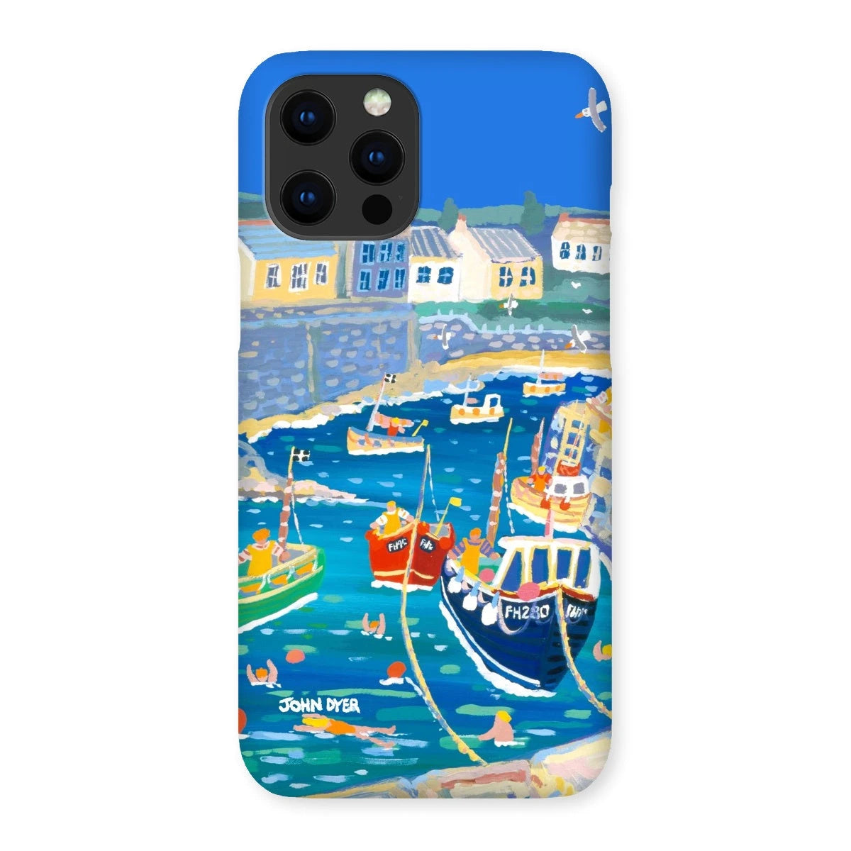 Snap Art Phone Case. Coverack Harbour. Artist John Dyer. Cornwall Art Gallery John Dyer