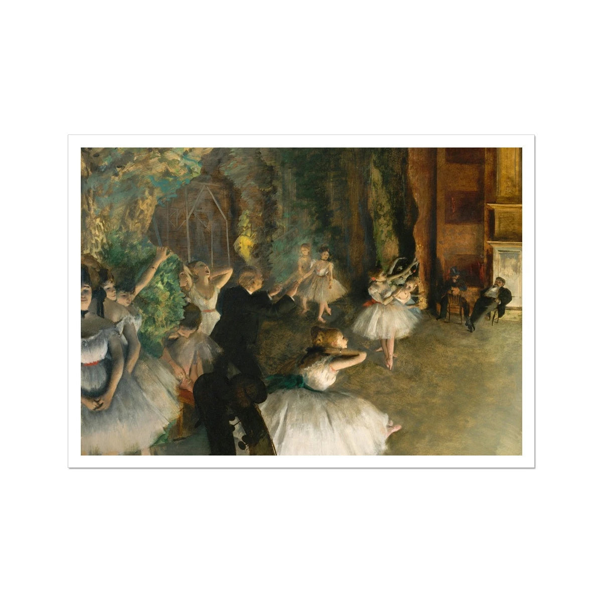 'The Rehearsal of the Ballet Onstage' by Edgar Degas. Ballet Dancer Open Edition Fine Art Print. Historic Art Edgar Degas