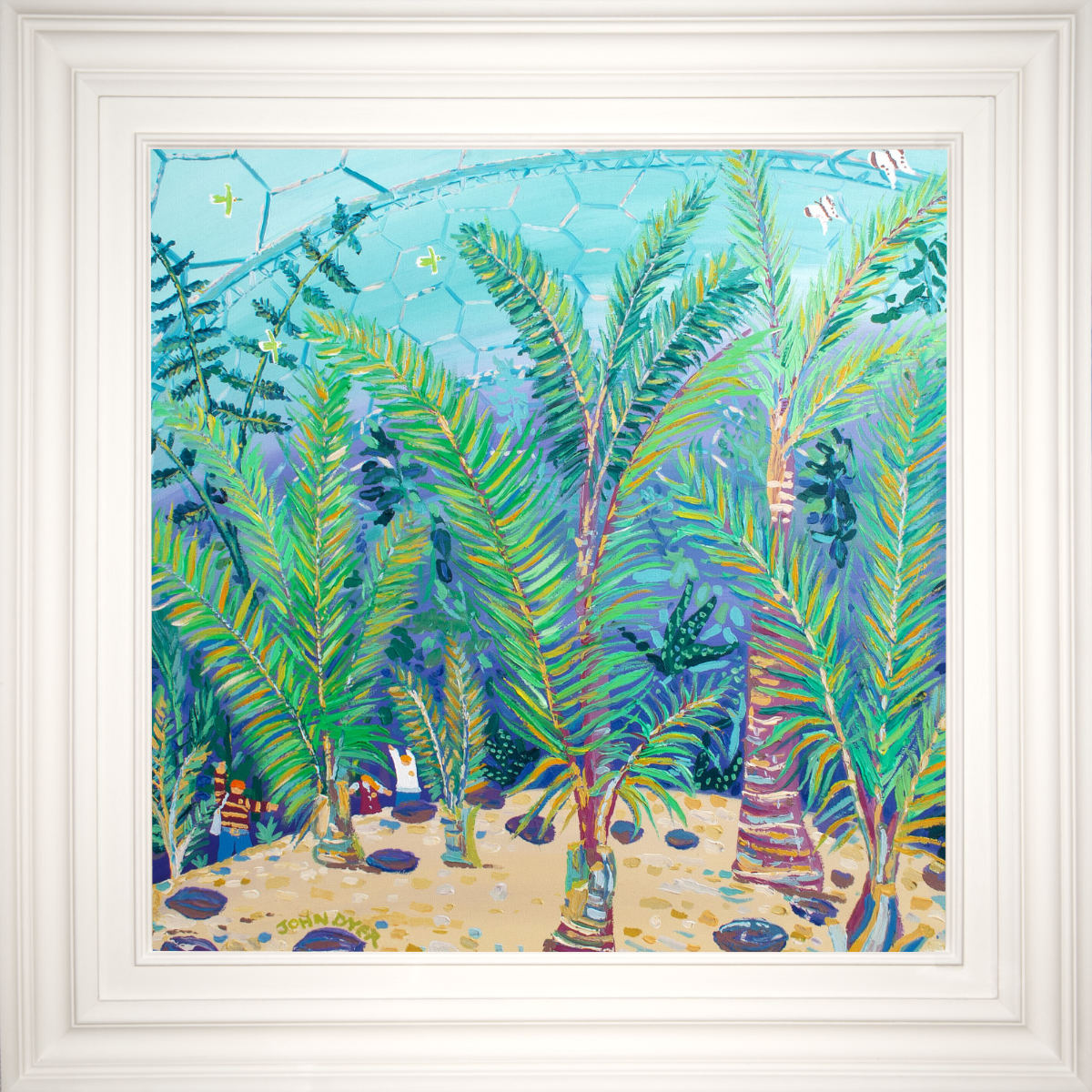 Original Garden Painting by John Dyer. 'Palm Beach at the Eden Project'. Cornwall Art Gallery