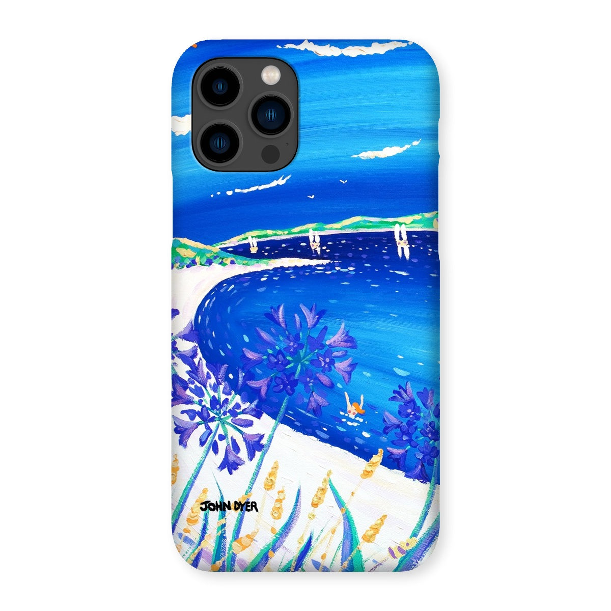 Snap Art Phone Case. Agapanthus Flowers, Tresco. Artist John Dyer. Cornwall Art Gallery.