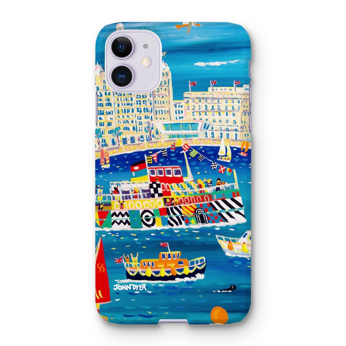 Snap Art Phone Case. Liverpool Mersey River Dazzle Ferry. Artist John Dyer. Cornwall Art Gallery John Dyer