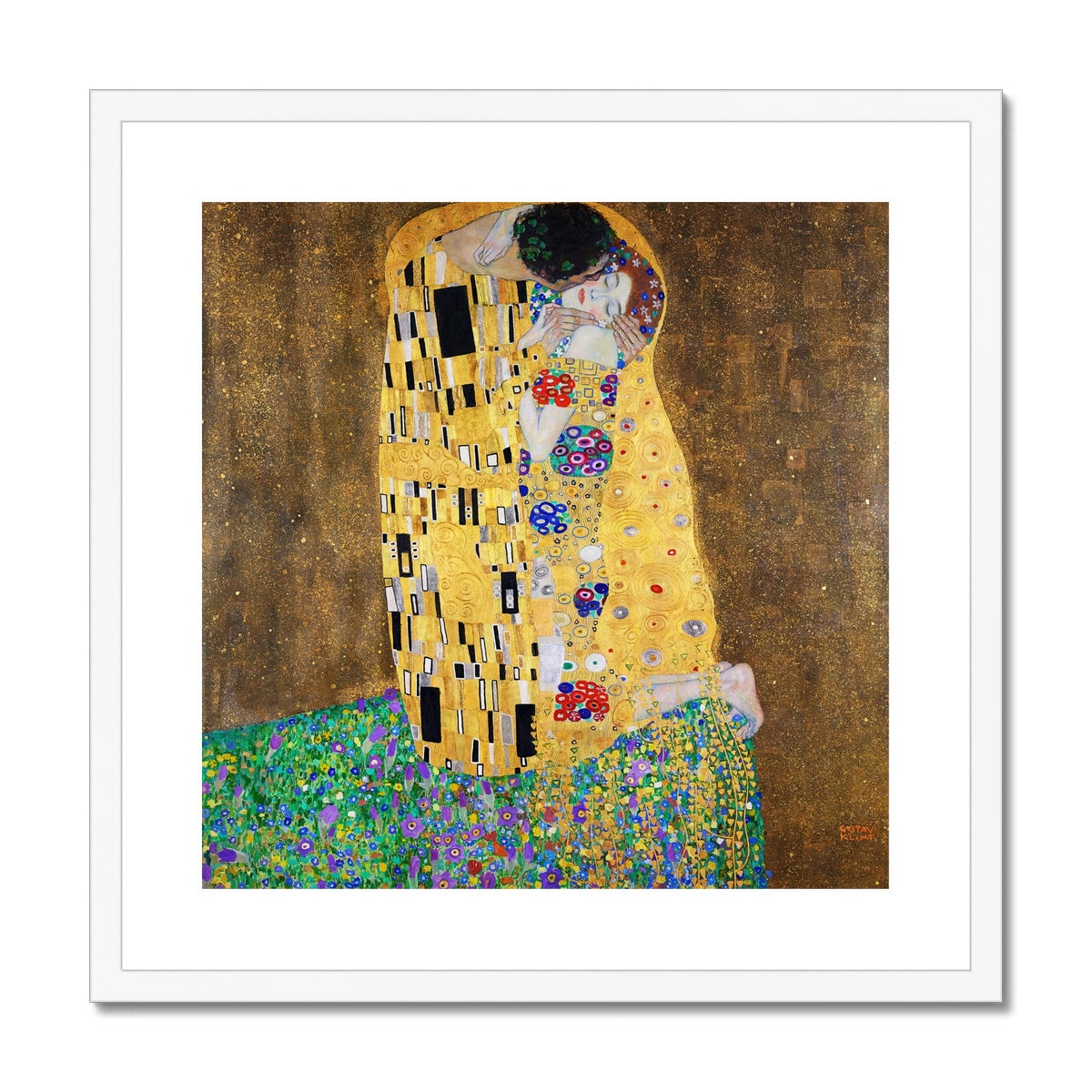 Gustav Klimt Framed Open Edition Art Print. 'The Kiss'. Art Gallery Historic Art