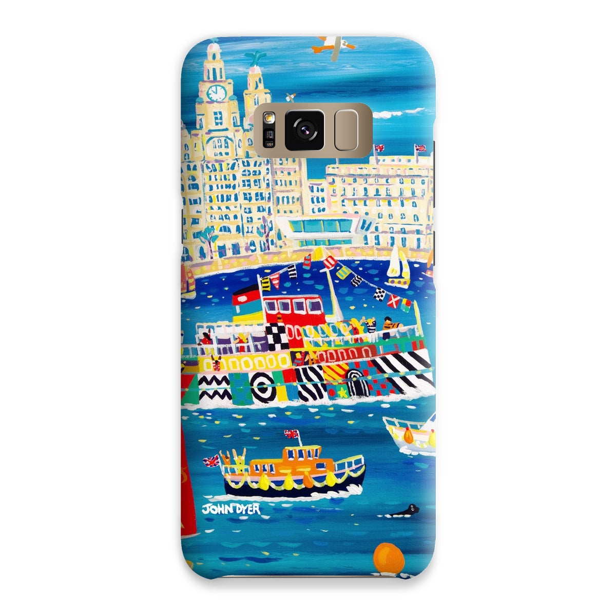 Snap Art Phone Case. Liverpool Mersey River Dazzle Ferry. Artist John Dyer. Cornwall Art Gallery John Dyer