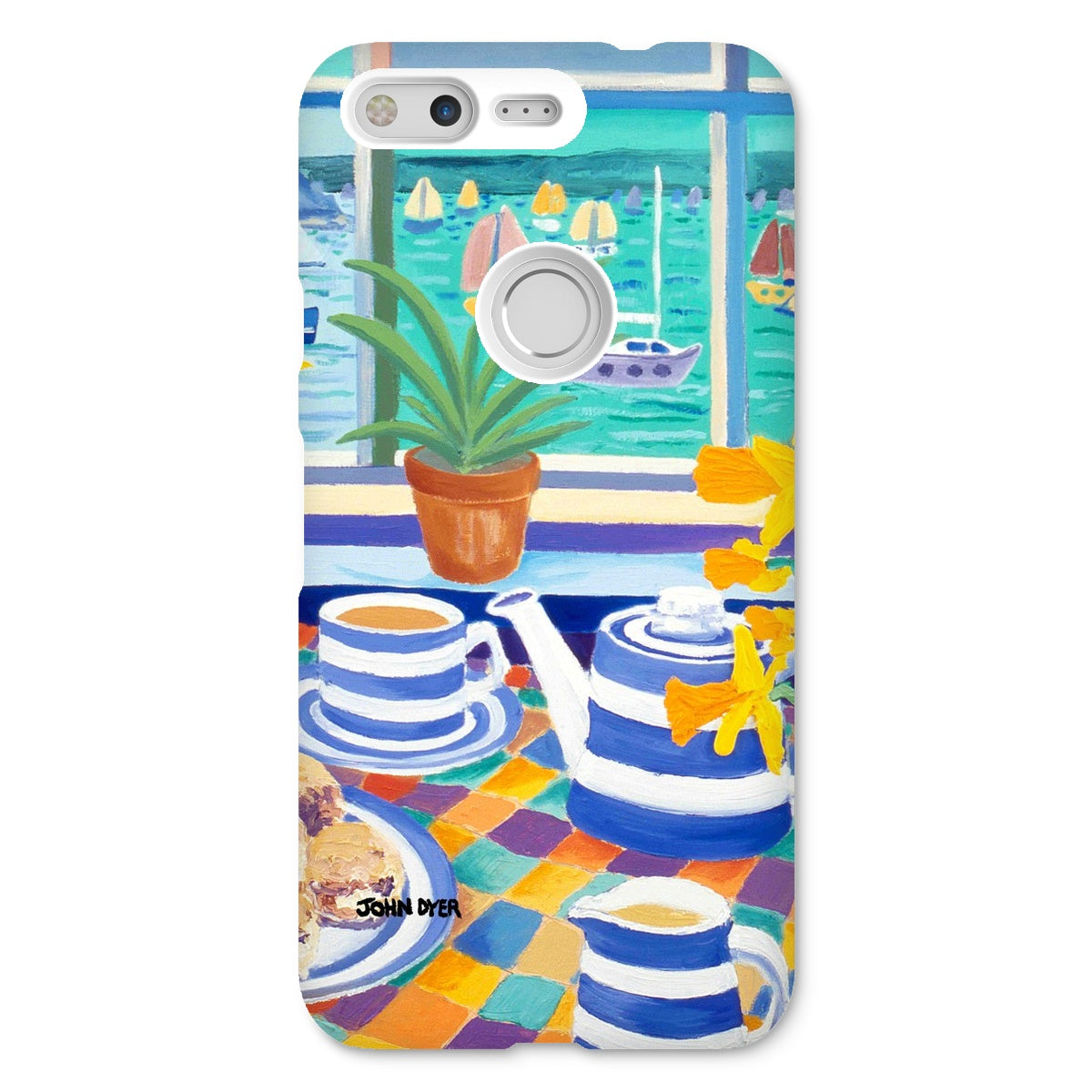 Snap Art Phone Case. Cornishware. Artist John Dyer. Cornwall Art Gallery