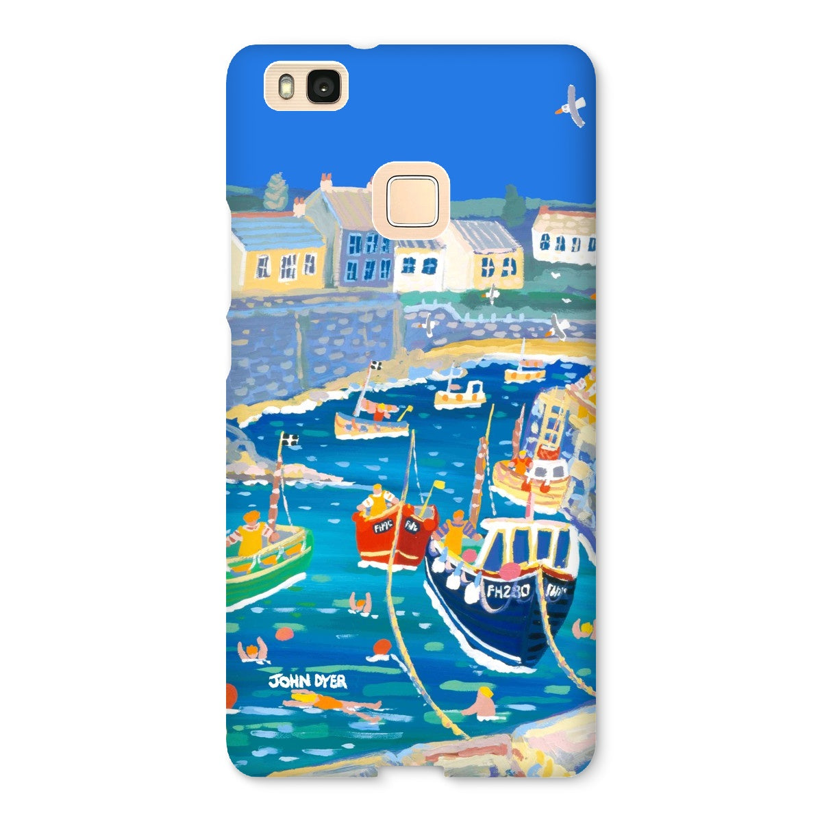 Snap Art Phone Case. Coverack Harbour. Artist John Dyer. Cornwall Art Gallery
