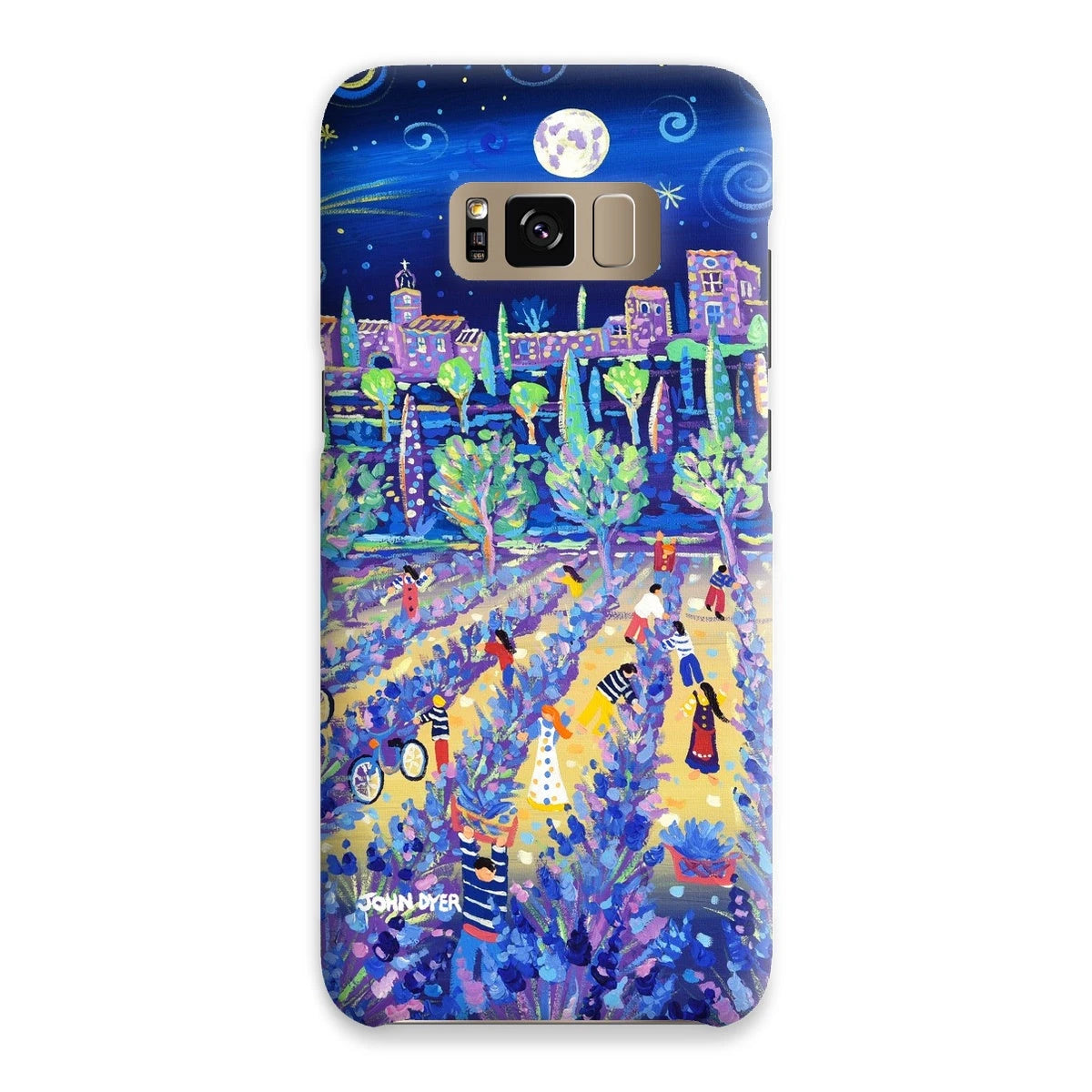 Snap Art Phone Case. Lavender Pickers, Provence, France. Artist John Dyer. Cornwall Art Gallery. John Dyer