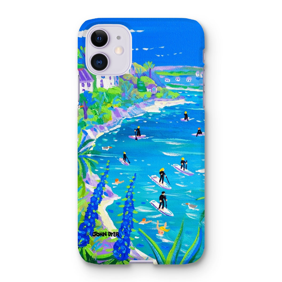 Snap Art Phone Case. SUP Paddleboarding, Gannel Estuary, Newquay. Artist John Dyer. Cornwall Art Gallery