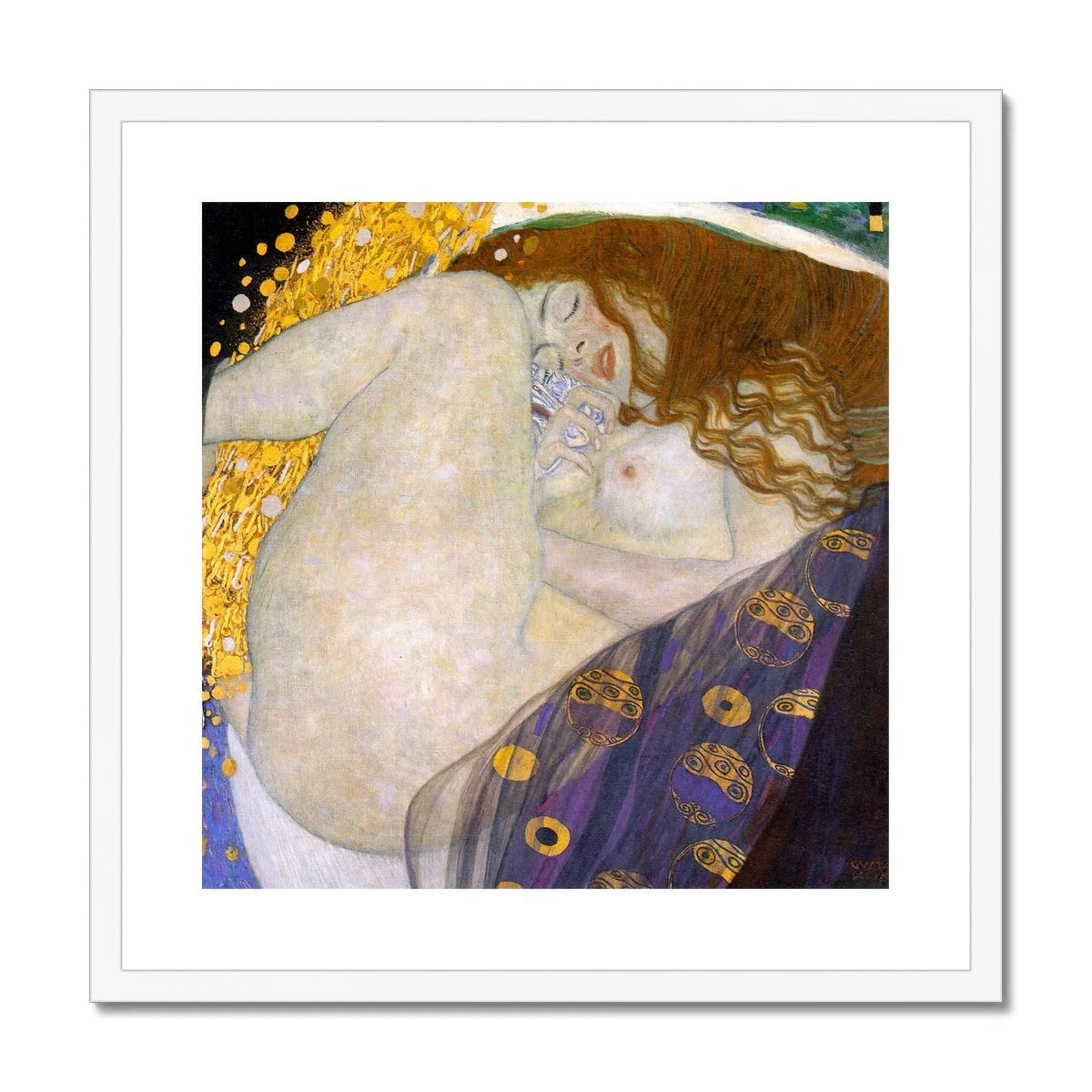 Gustav Klimt Framed Open Edition Art Print. 'Danae'. Art Gallery Historic Art Gustav Klimt