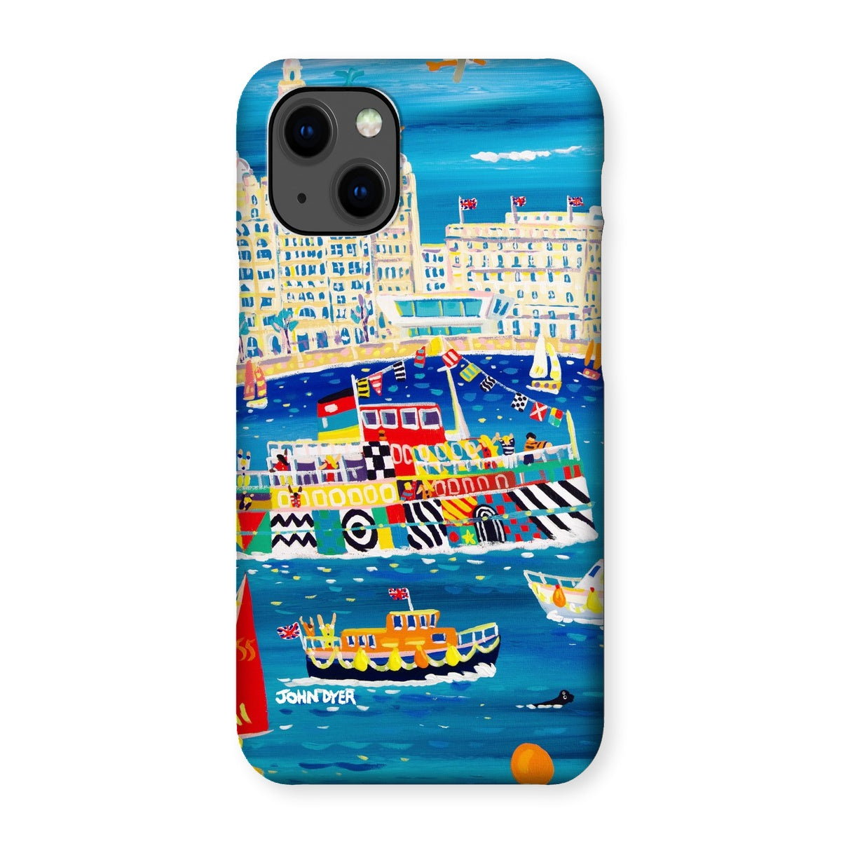 Snap Art Phone Case. Liverpool Mersey River Dazzle Ferry. Artist John Dyer. Cornwall Art Gallery