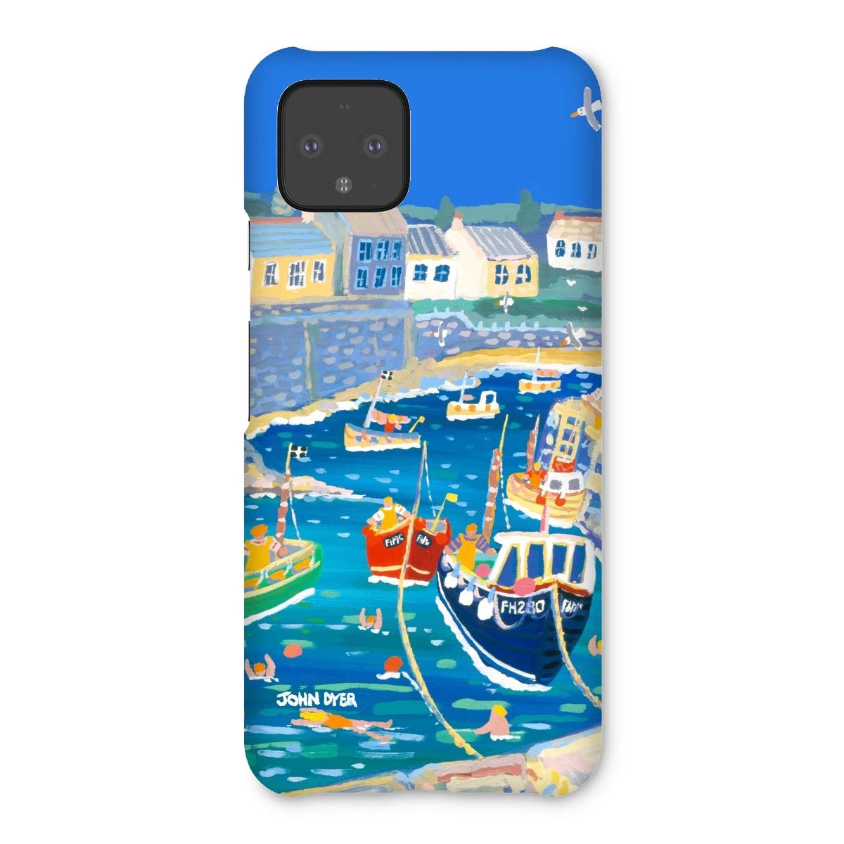 Snap Art Phone Case. Coverack Harbour. Artist John Dyer. Cornwall Art Gallery John Dyer