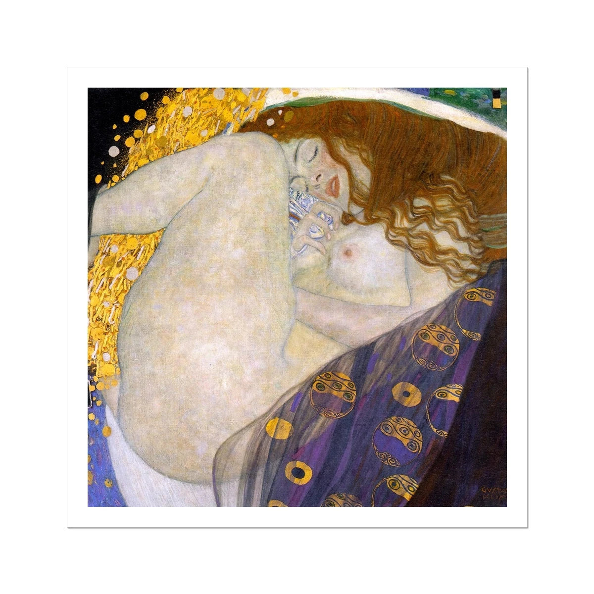 Gustav Klimt Open Edition Art Print. 'Danae'. Art Gallery Historic Art Gustav Klimt