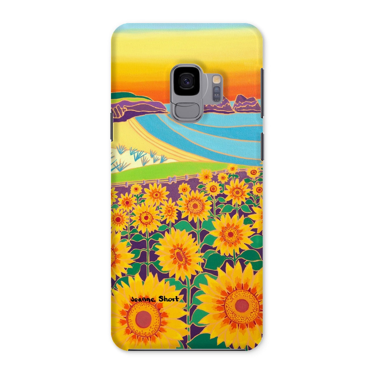 Snap Art Phone Case. Sunflowers, Holywell Bay. Artist Joanne Short. Cornwall Art Gallery