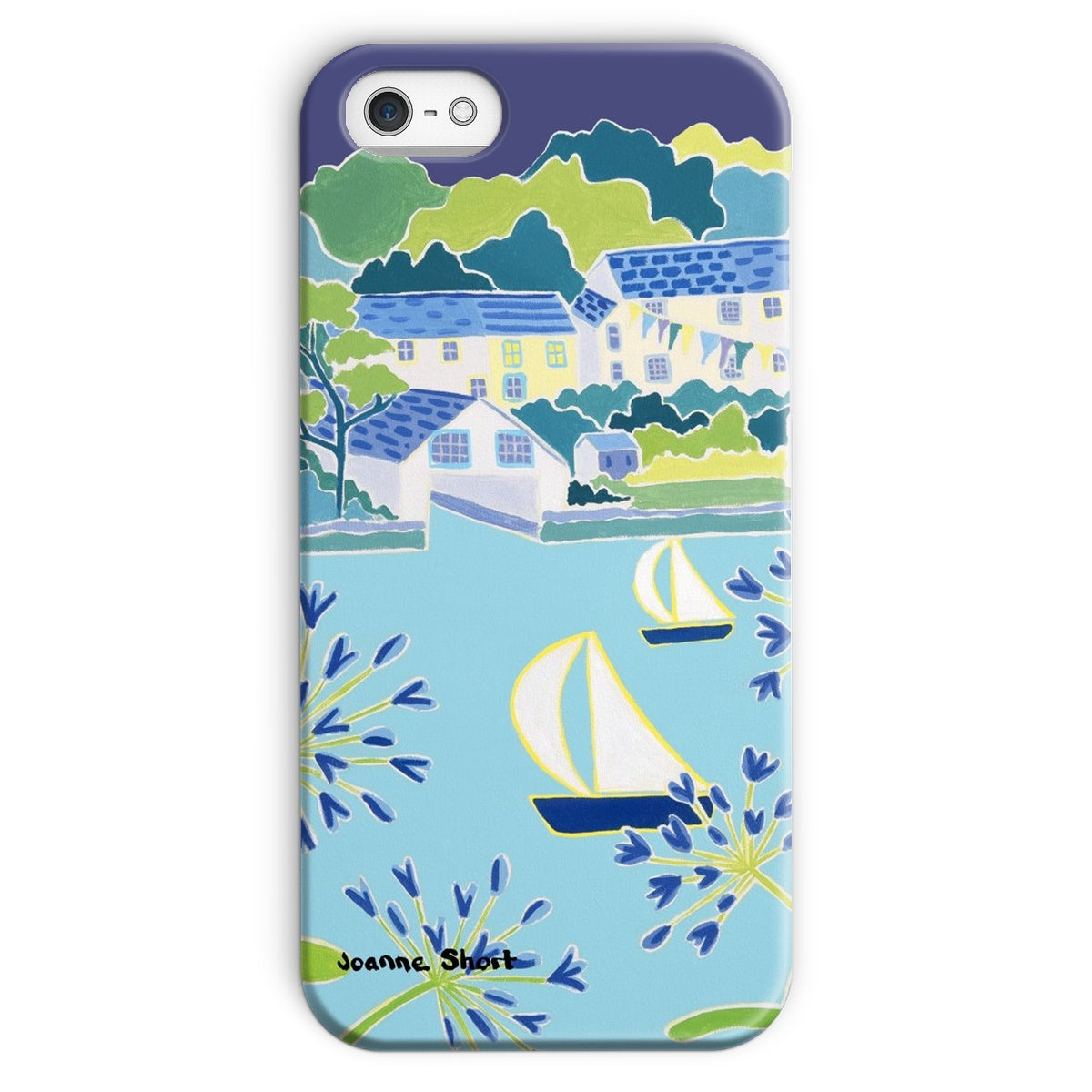 Snap Art Phone Case. Helford River & Village. Artist Joanne Short. Cornwall Art Gallery