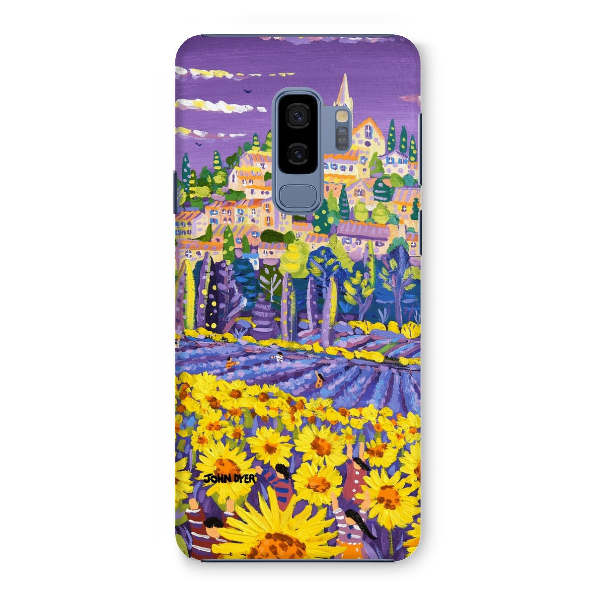 Snap Art Phone Case. Lavender & Sunflower Pickers, Provence, France. Artist John Dyer. Cornwall Art Gallery.