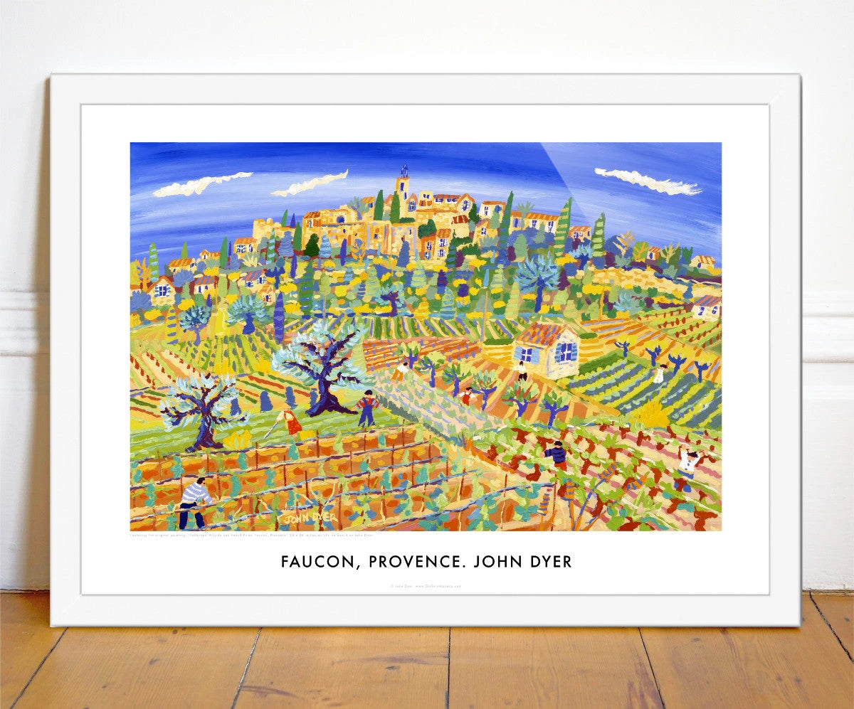 French Wall Art Poster Print of Faucon Village, Provence, by John Dyer. French Art Gallery John Dyer