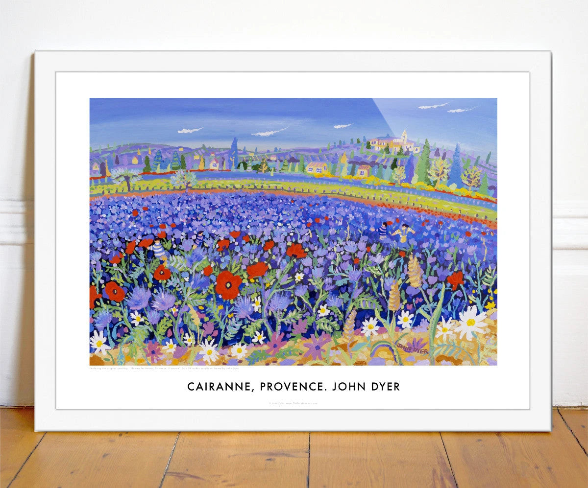 French Wall Art Poster Print of Cairanne, Provence, by John Dyer. French Art Gallery John Dyer
