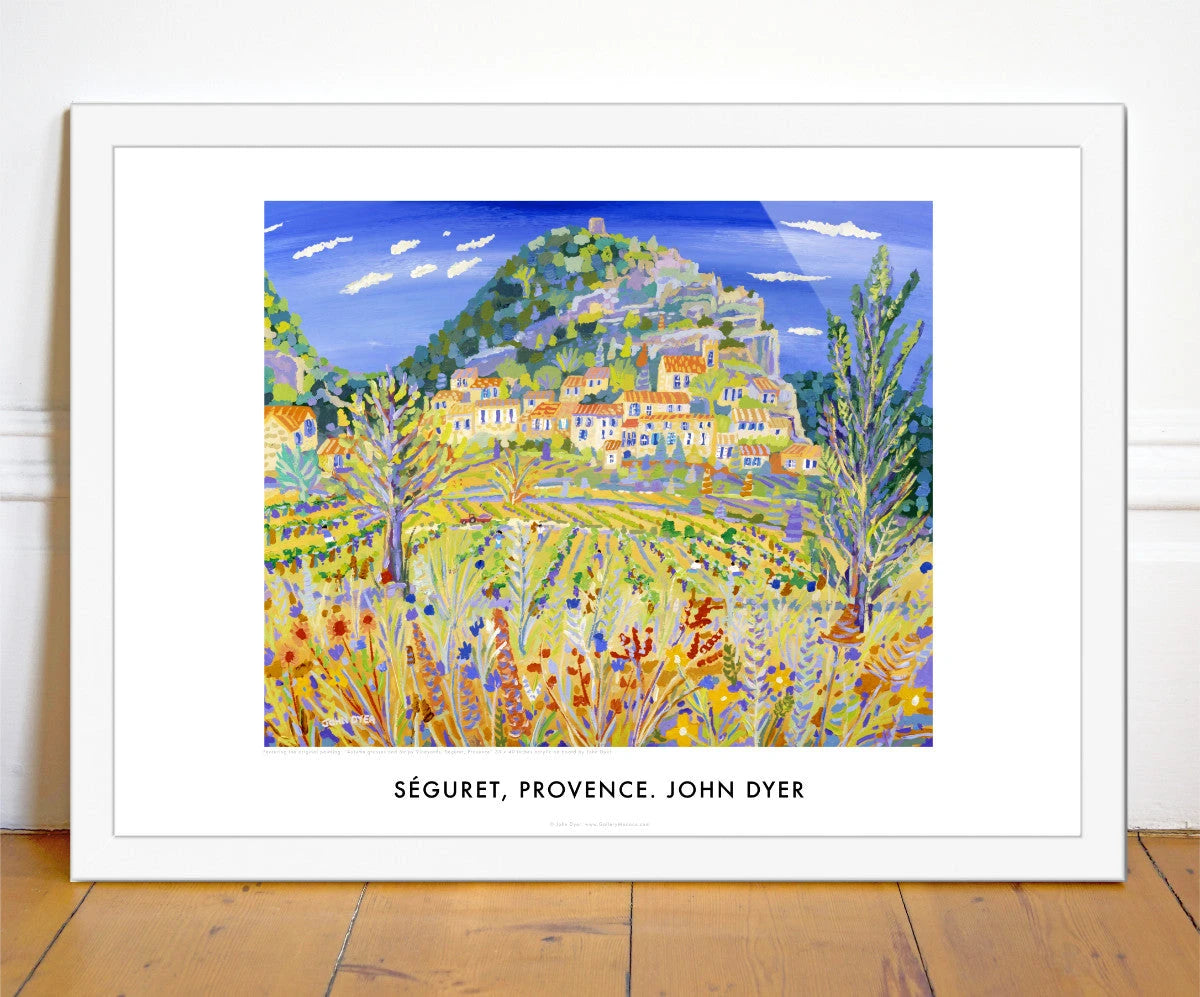 French Wall Art Poster Print. Séguret, Provence, France Landscape by John Dyer. French Art Gallery John Dyer
