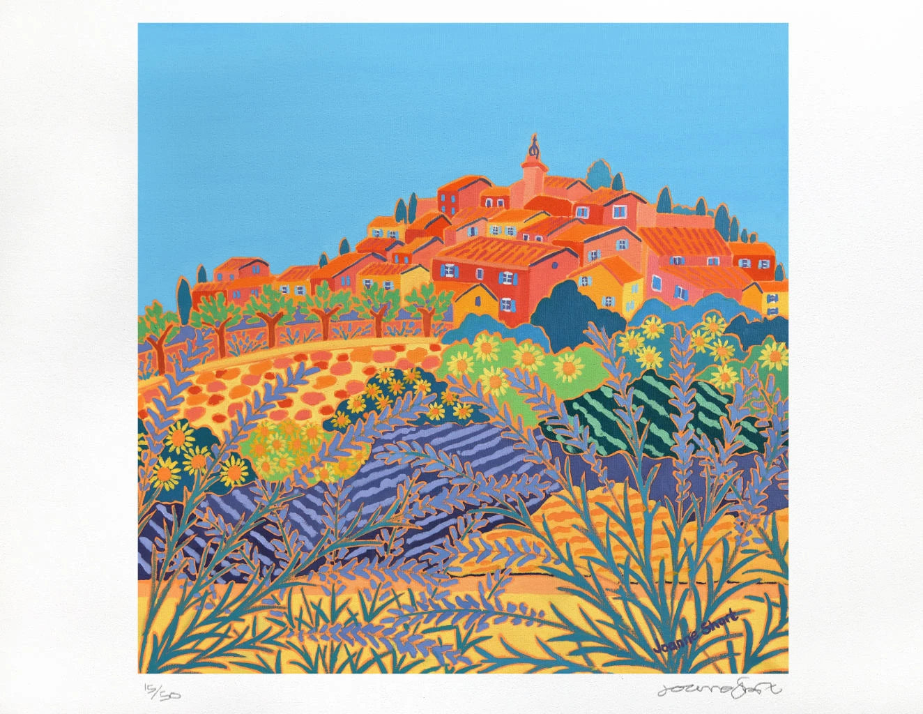 Limited Edition French Print by Joanne Short. Summer Sunshine, Roussillon, Provence Joanne Short