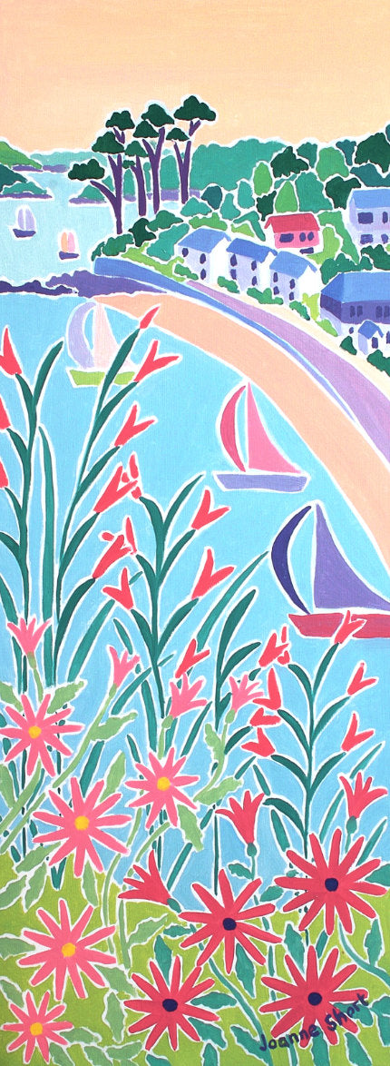 Signed Limited Edition Print by Cornish Artist Joanne Short. 'Whistling Jacks and Tall Pines, Helford Passage'. Cornwall Art Gallery Print