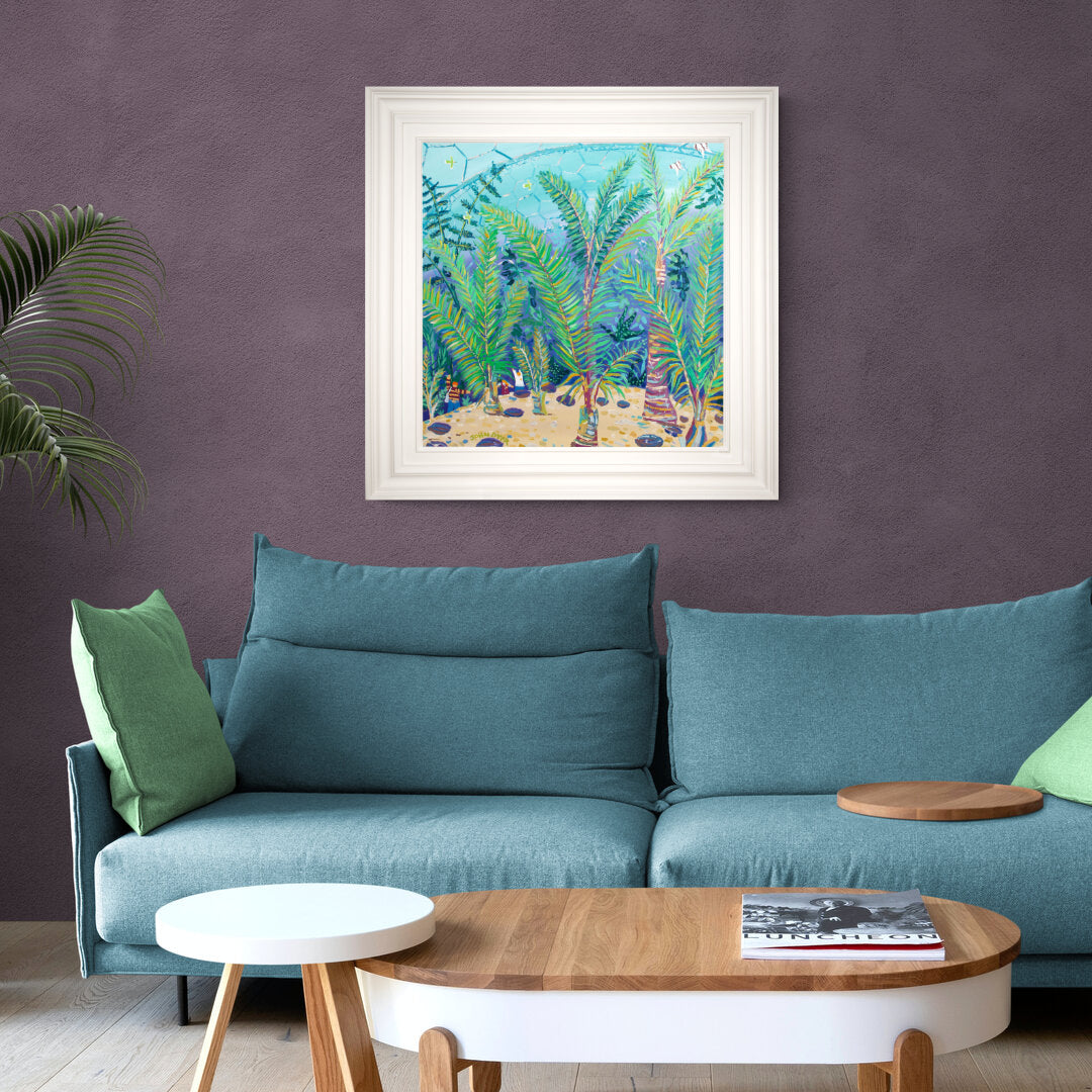 Original Garden Painting by John Dyer. 'Palm Beach at the Eden Project'. Cornwall Art Gallery