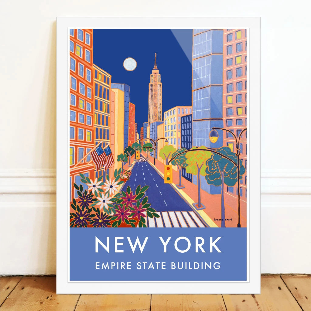 New York City Prints. Empire State Building. Art Posters of New York by Joanne Short. Wall Art Gallery NY Joanne Short