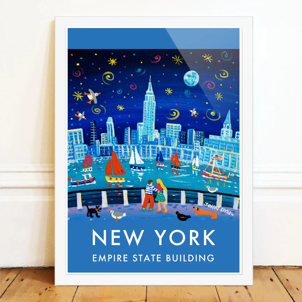 New York City Prints. Empire State Building. Art Posters of New York by John Dyer. Wall Art Gallery NY John Dyer