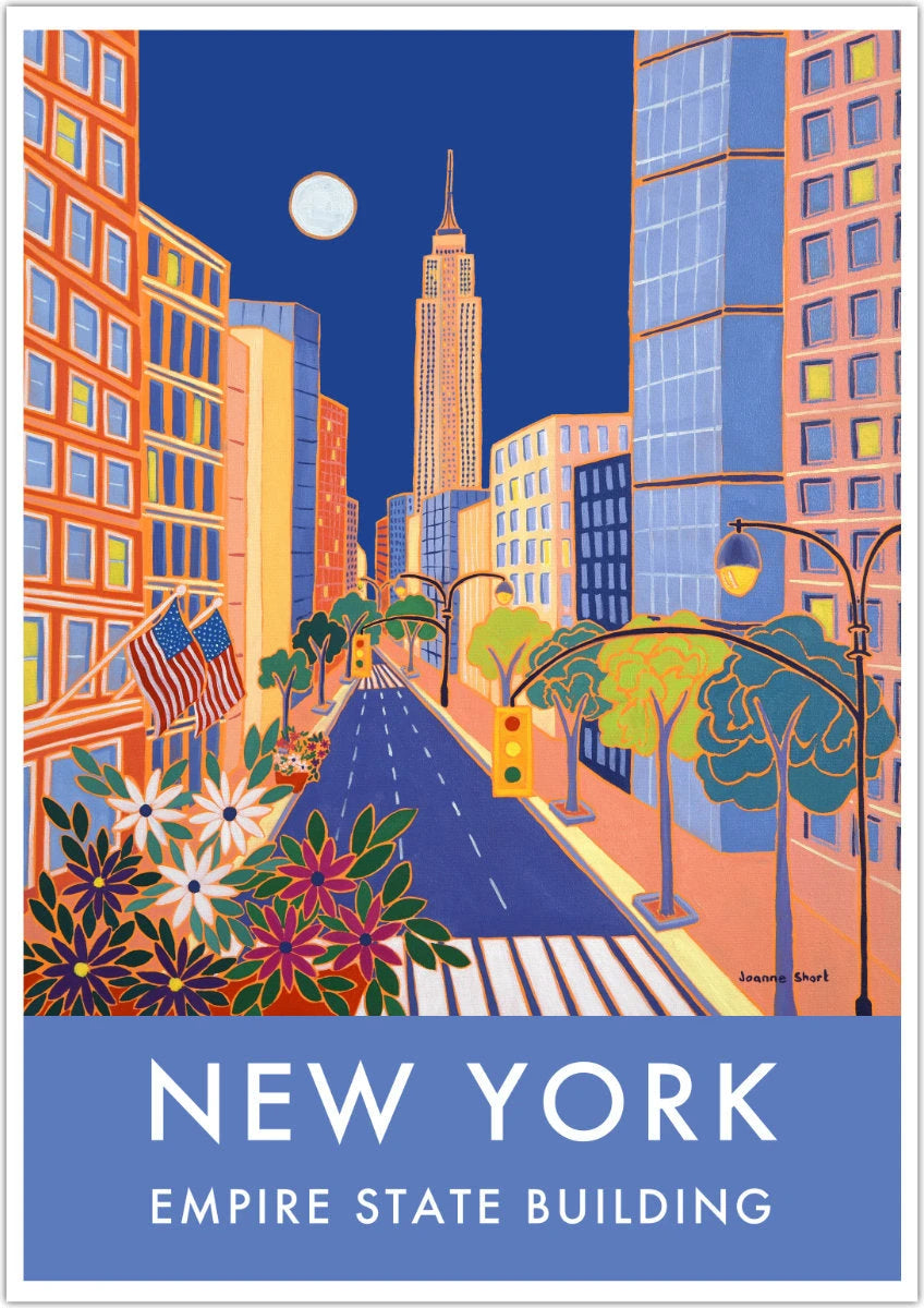 New York City Prints. Empire State Building. Art Posters of New York by Joanne Short. Wall Art Gallery NY Joanne Short